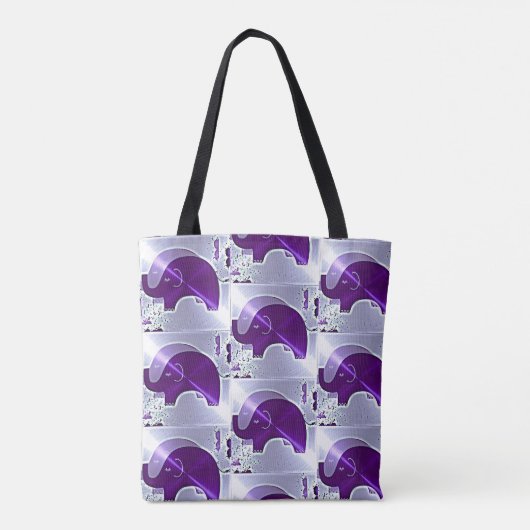 Tote Bag Éléphants de la conscience d'Alzheimer (Dos)