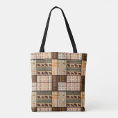 Tote Bag Eléphants de Patchwork : Texture ornementale (Dos)