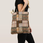 Tote Bag Eléphants de Patchwork : Texture ornementale (De près)