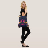 Tote Bag Éléphants sur Bleu (Sur le modèle)