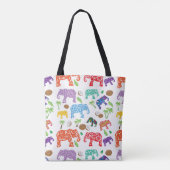 Tote Bag Éléphants tropicaux (Dos)