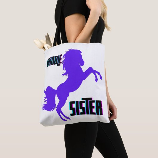 Tote Bag Élevage de pony pourpre de soeur moyenne (De près)