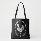 Tote Bag Élevage de poulet et collecte de Jésus (Devant)