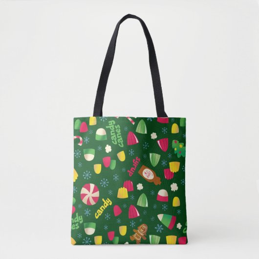 Tote Bag Elf le Motif Candy de cinéma (Devant)