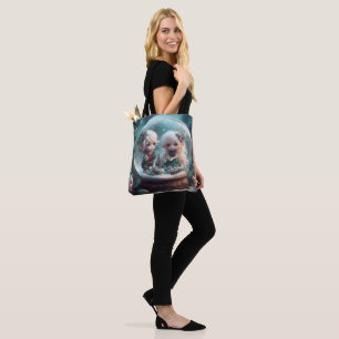 Tote Bag Elf Snowglobe