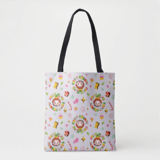 Tote Bag Elf the Movie | Four Main Food Groups Pattern (Devant)