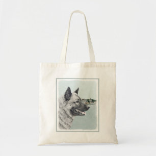 Tote Bag Elkhound norvégien à la peinture de village - Chie