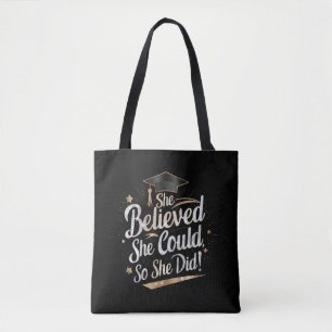 Tote Bag Elle a cru qu'elle pouvait donc elle l'a fait Remi