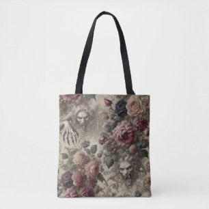 Tote Bag Elle a des lois - Gothique Floral Grotesque