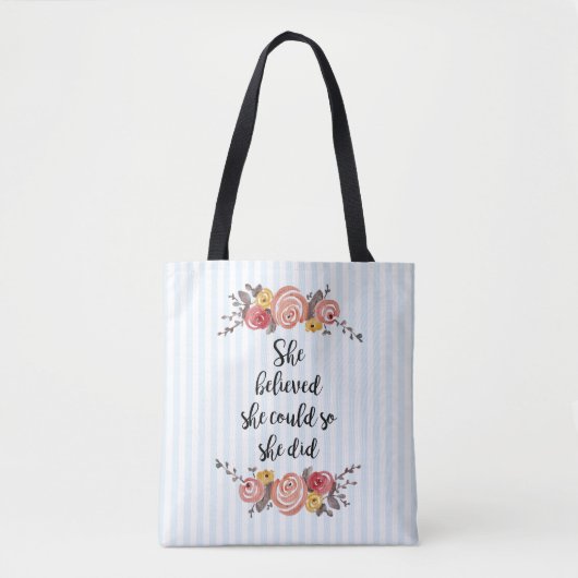 Tote Bag Elle Croyait Qu'Elle Pourrait Peindre Des Fleurs (Devant)