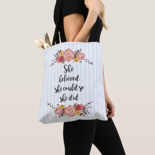 Tote Bag Elle Croyait Qu'Elle Pourrait Peindre Des Fleurs
