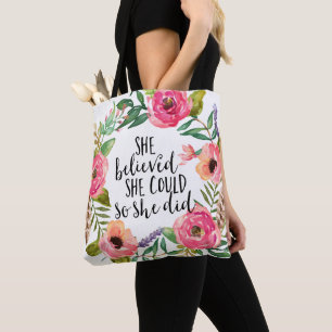 Tote Bag Elle croyait qu'elle pouvait le faire