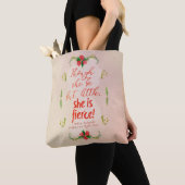 Tote Bag Elle est féroce (De près)