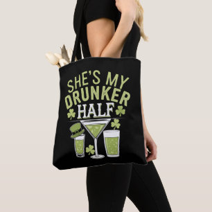 Tote Bag Elle est ma moitié la plus ivre St Patricks Couple
