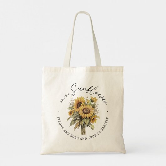 Tote Bag Elle est Sunflower Bohemian Romantic Boho Floral (Dos)