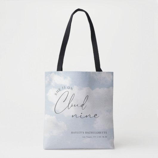 Tote Bag Elle est sur un nuage de 9 Faveurs de fête de Bach (Devant)