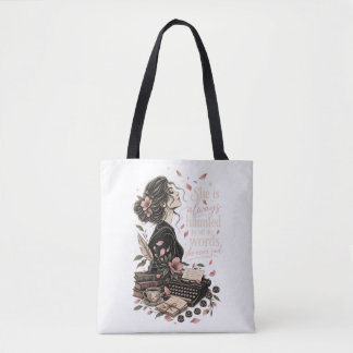 Tote Bag Elle est toujours hantée Écrivain vintage Dark Aca