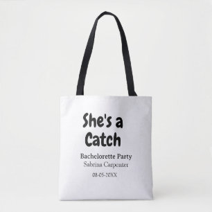 Tote Bag Elle est un nom de fête de bachelorette date simpl