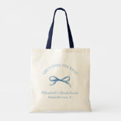 Tote Bag Elle noue le noeud Bachelorette Bachelorette (Dos)
