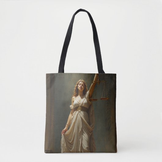 Tote Bag Elle pèse les yeux fermés (Devant)