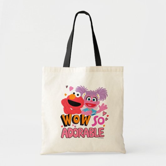 Tote Bag Elmo & Abby | Wow si adorable (Devant)