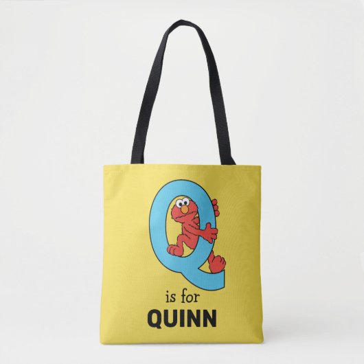 Tote Bag Elmo Alphabet | Bleu Q (Devant)