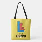 Tote Bag Elmo Alphabet | L Bleu (Dos)