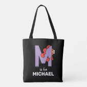 Tote Bag Elmo Alphabet | M pourpre (Dos)