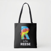 Tote Bag Elmo Alphabet | R arc-en-ciel (Devant)