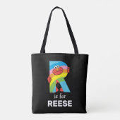 Tote Bag Elmo Alphabet | R arc-en-ciel (Dos)