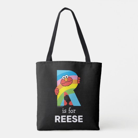 Tote Bag Elmo Alphabet | R arc-en-ciel (Dos)