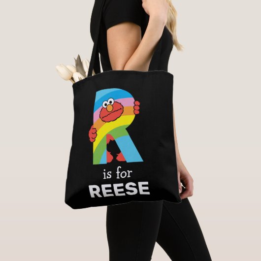 Tote Bag Elmo Alphabet | R arc-en-ciel (De près)