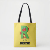 Tote Bag Elmo Alphabet | R Vert (Devant)