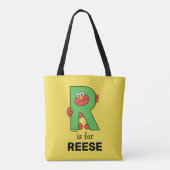 Tote Bag Elmo Alphabet | R Vert (Dos)