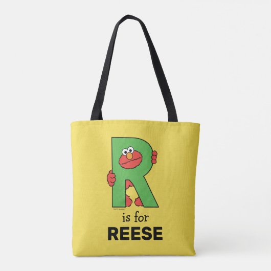 Tote Bag Elmo Alphabet | R Vert (Dos)