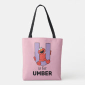 Tote Bag Elmo Alphabet | U violet (Dos)