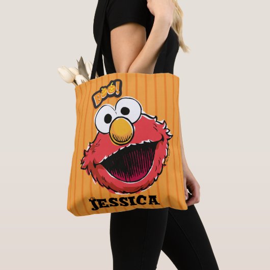 Tote Bag Elmo - Boo ! | Ajouter Votre Nom (De près)