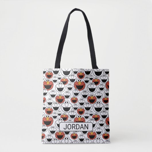 Tote Bag Elmo Color Pop Face Pattern (Devant)