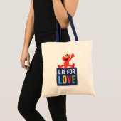 Tote Bag Elmo | L est pour l'amour (Devant (produit))