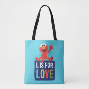 Tote Bag Elmo   L est pour l'amour