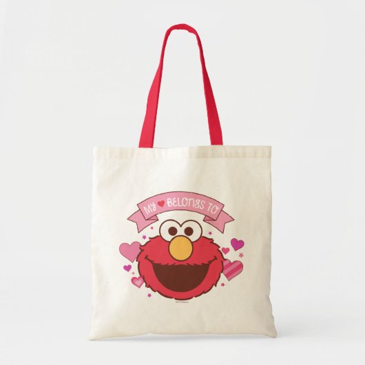 Tote Bag Elmo | Mon Coeur Appartient À Elmo (Devant)