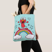 Tote Bag Elmo Rainbow Doodley Graphic (De près)