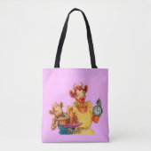 Tote Bag Elsie la vache et sa fille Beulah - C'est l'heure (Devant)