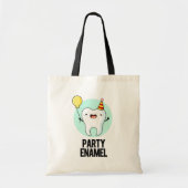 Tote Bag Émail de fête Funny Dot Pun (Devant)