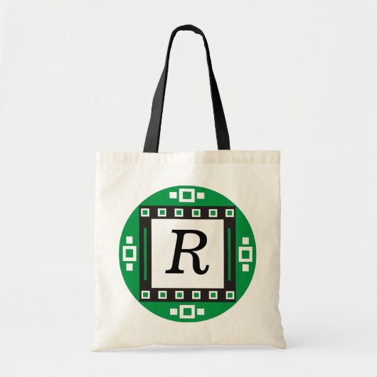 Tote Bag Emballages décorés d'un monogramme (Devant)