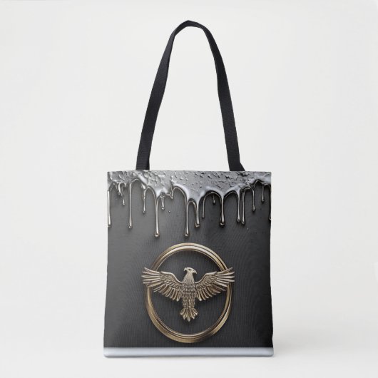 Tote Bag Emblème d'aigle doré aux ailes déployées (Devant)