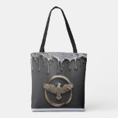 Tote Bag Emblème d'aigle doré aux ailes déployées (Dos)