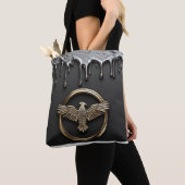 Tote Bag Emblème d'aigle doré aux ailes déployées (De près)