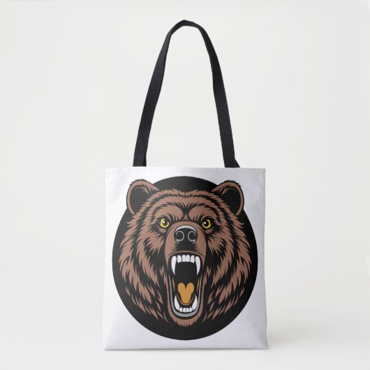 Tote Bag Emblème de puissance de l'ours rugissant (Devant)