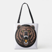 Tote Bag Emblème de puissance de l'ours rugissant (Dos)